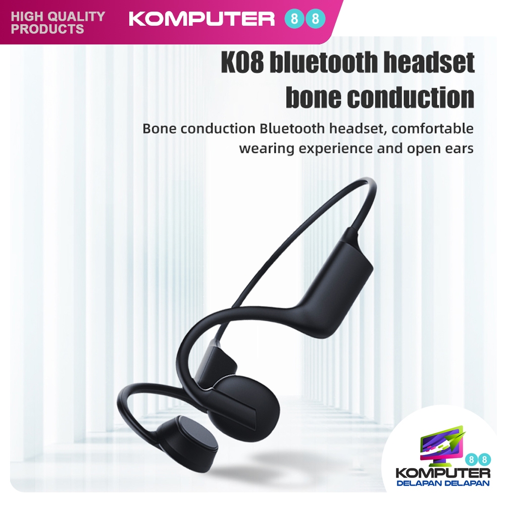 ADZUKI BEAN Earphone Bone Conduction Open Ear Wireless Bluetooth IPX5 - K08