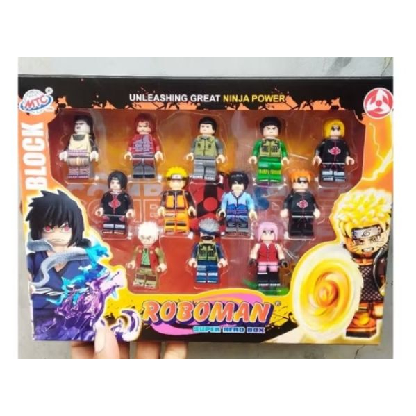 Mainan Figure Ninja Roboman Isi 12 pcs
