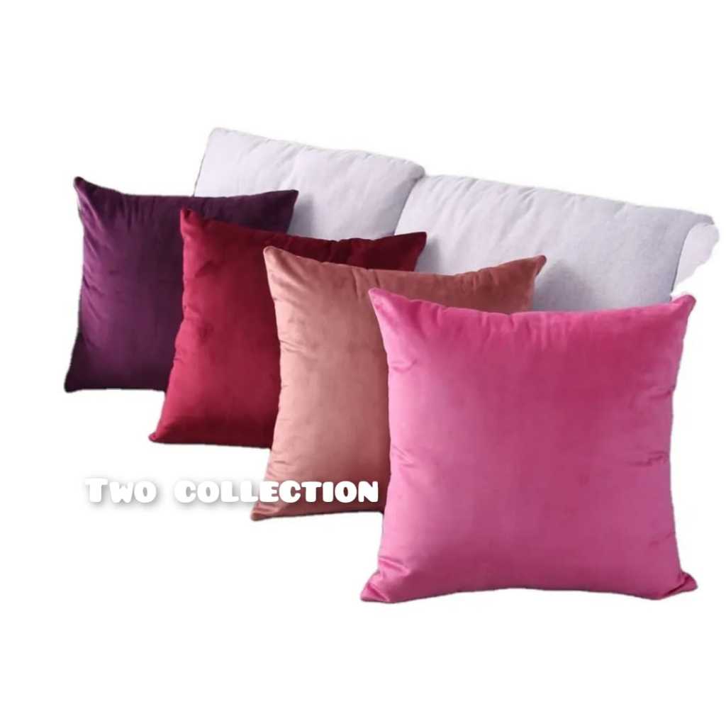 bantal sofa polos warna pink fanta