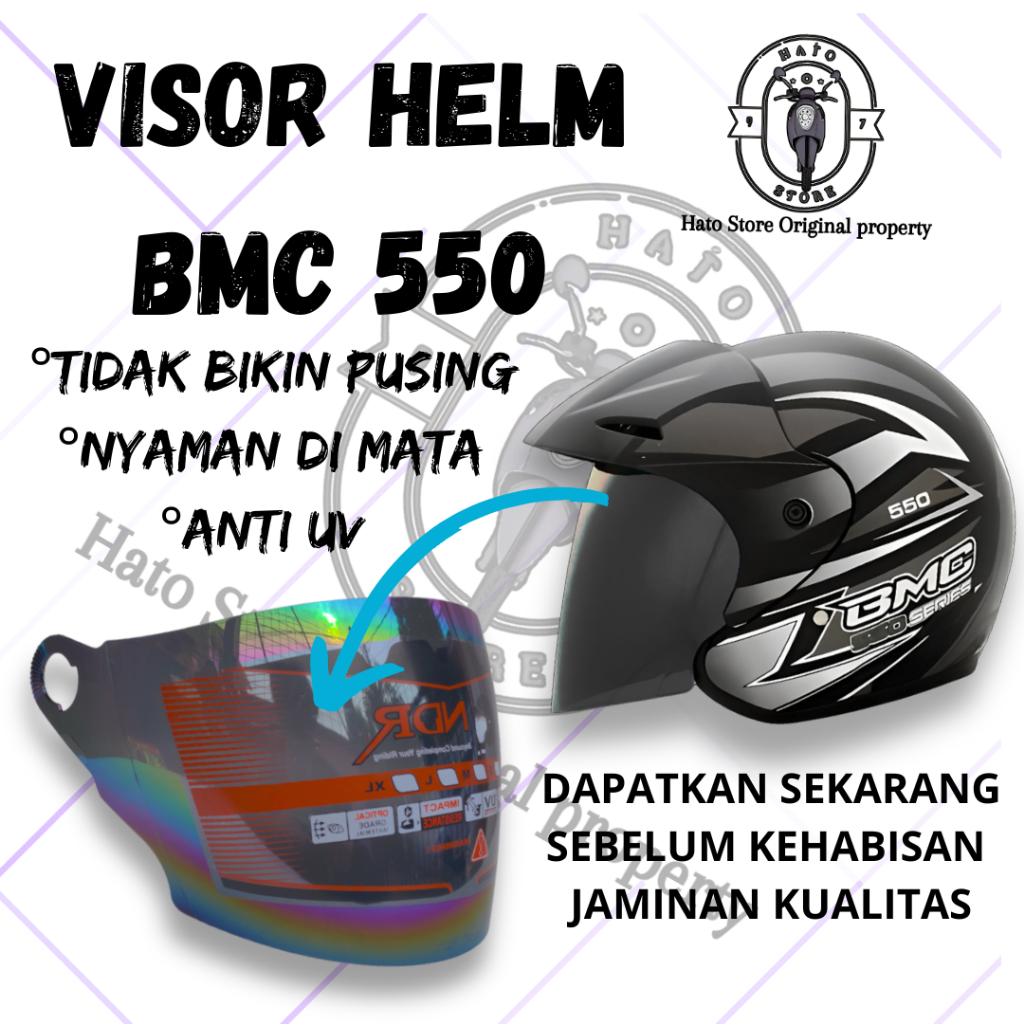 KACA HELM visor BMC 550 by NDR helmet / Kaca Helm BMC