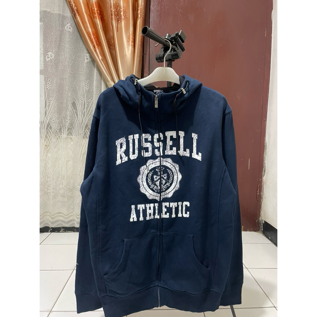 hoodie zipper russel athletic big logo no minus