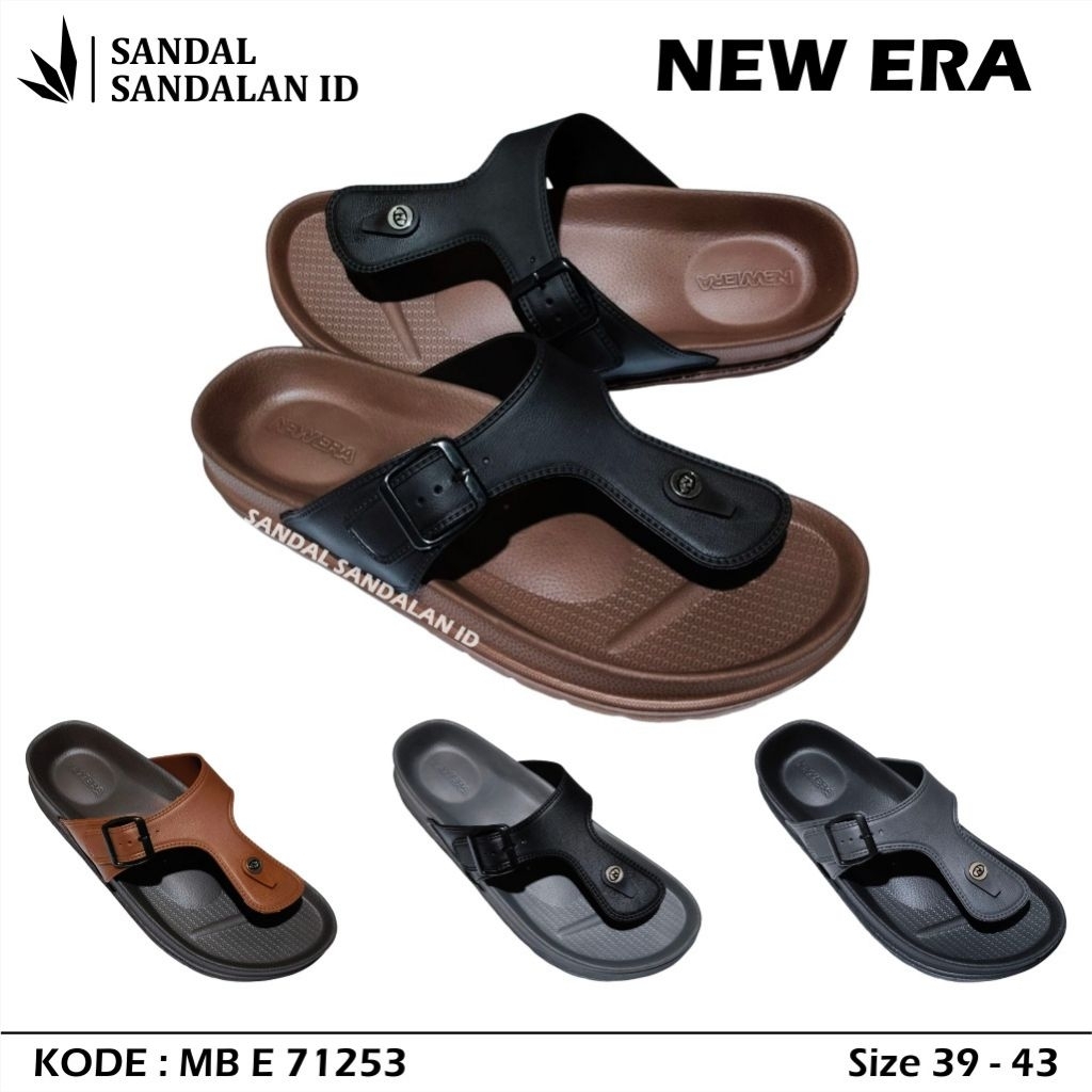 NEW ERA Sandal Jepit Pria Casual Terbaru Sandal Japit Pria Dewasa Karet Original NEW ERA MB E 71253