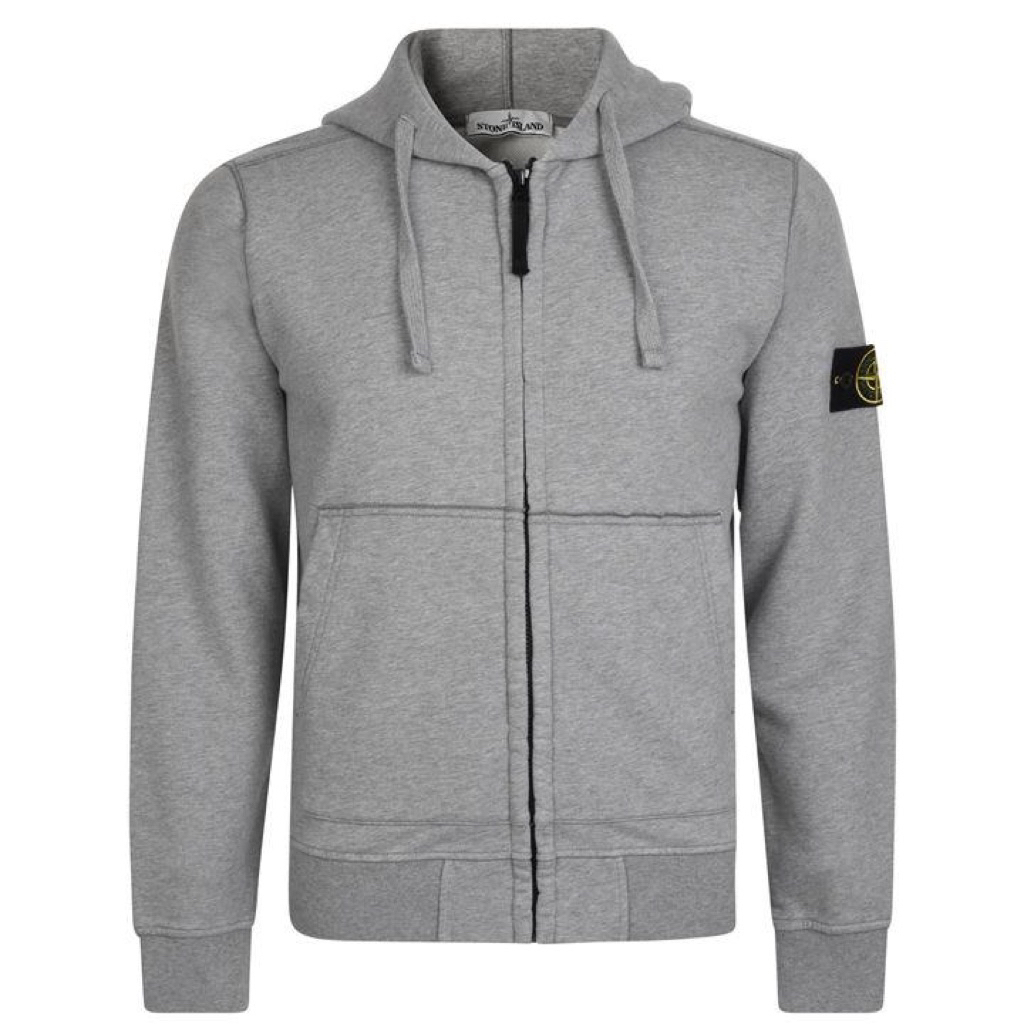 zip hoodie stone island grey