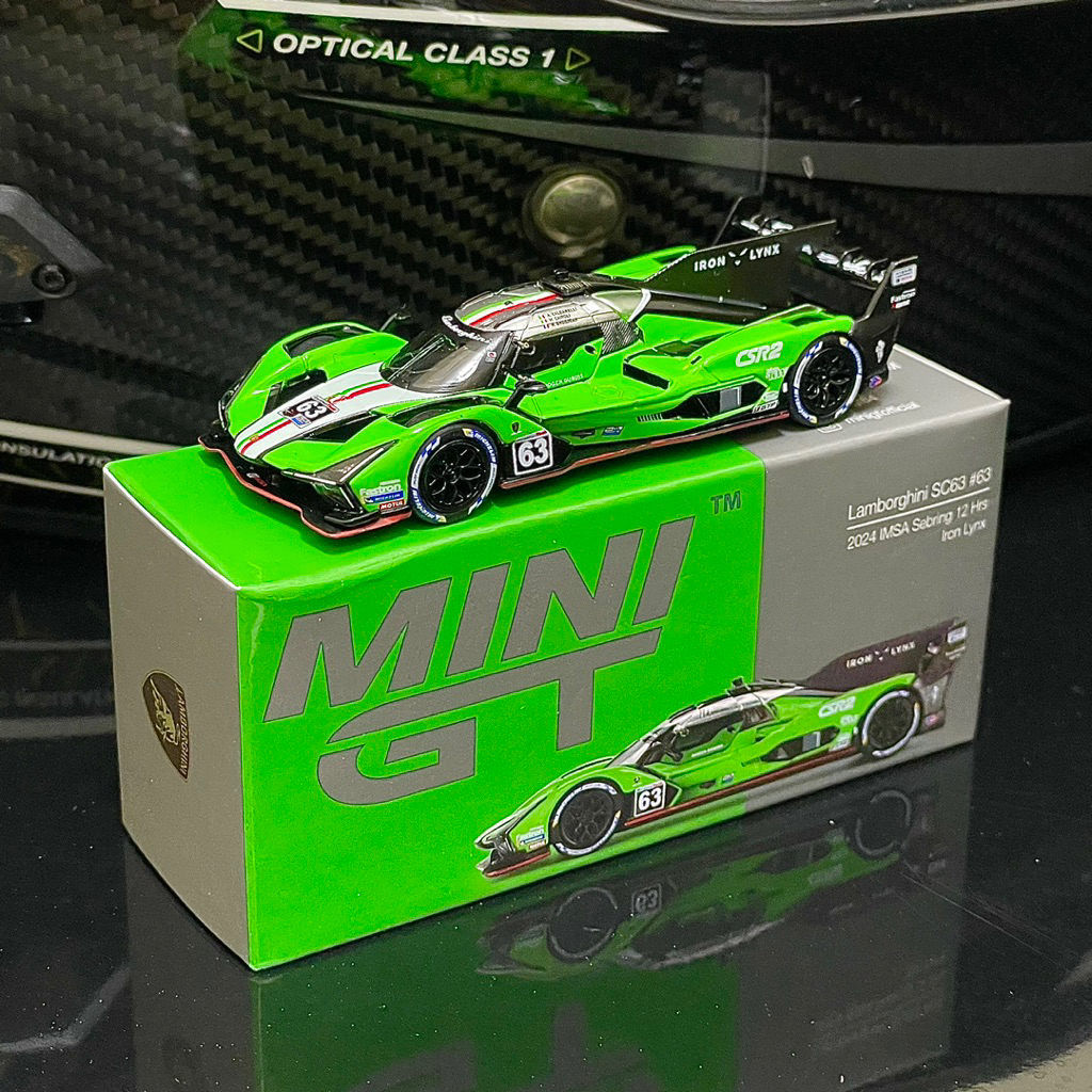 Mini GT Lamborghini SC63 Iron Lynx IMSA Sebring 12 Hours #63