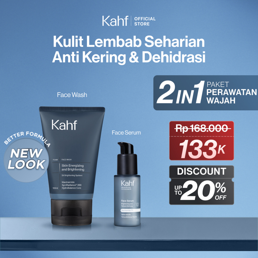 [KAHF BUNDLE 2IN1 PAKET PERAWATAN WAJAH : SKINCARE UNTUK KULIT KERING & DEHIDRASI] Paket Kulit Lemba