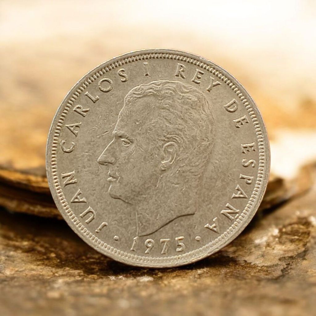 Koin asing Spanyol 5 Peseta 1975