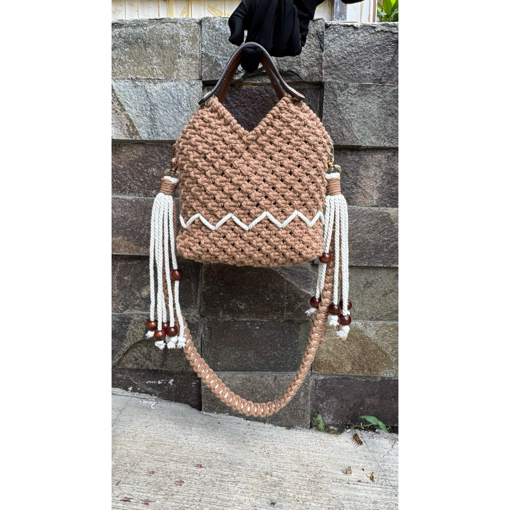Hand bag estetik | Tas kecil | tasm serut | tas macrame | bohemian style | tas boho