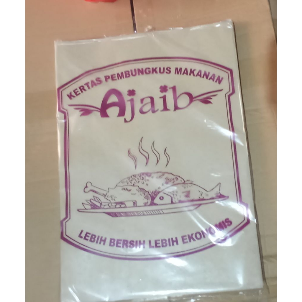 KERTAS NASI COKLAT/KERTAS MINYAK PEMBUNGKUS NASI ECERAN