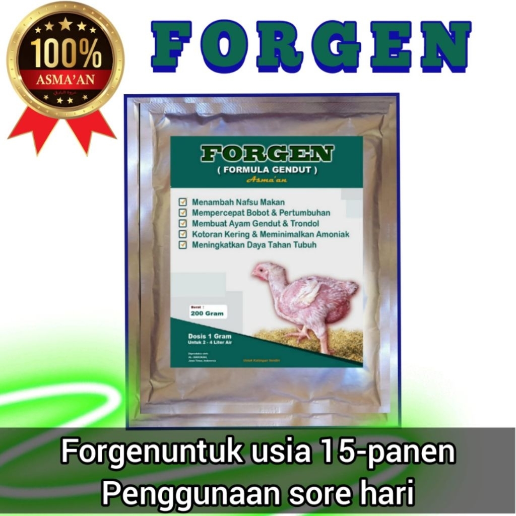 Forgen formula gendut,penggemukan