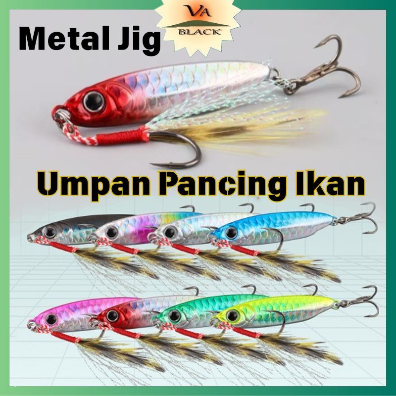 Metal Jig lure casting Umpan Pancing Ikan Jigging Hook Memancing Spinner Umpan Bionic Bait Sinking M