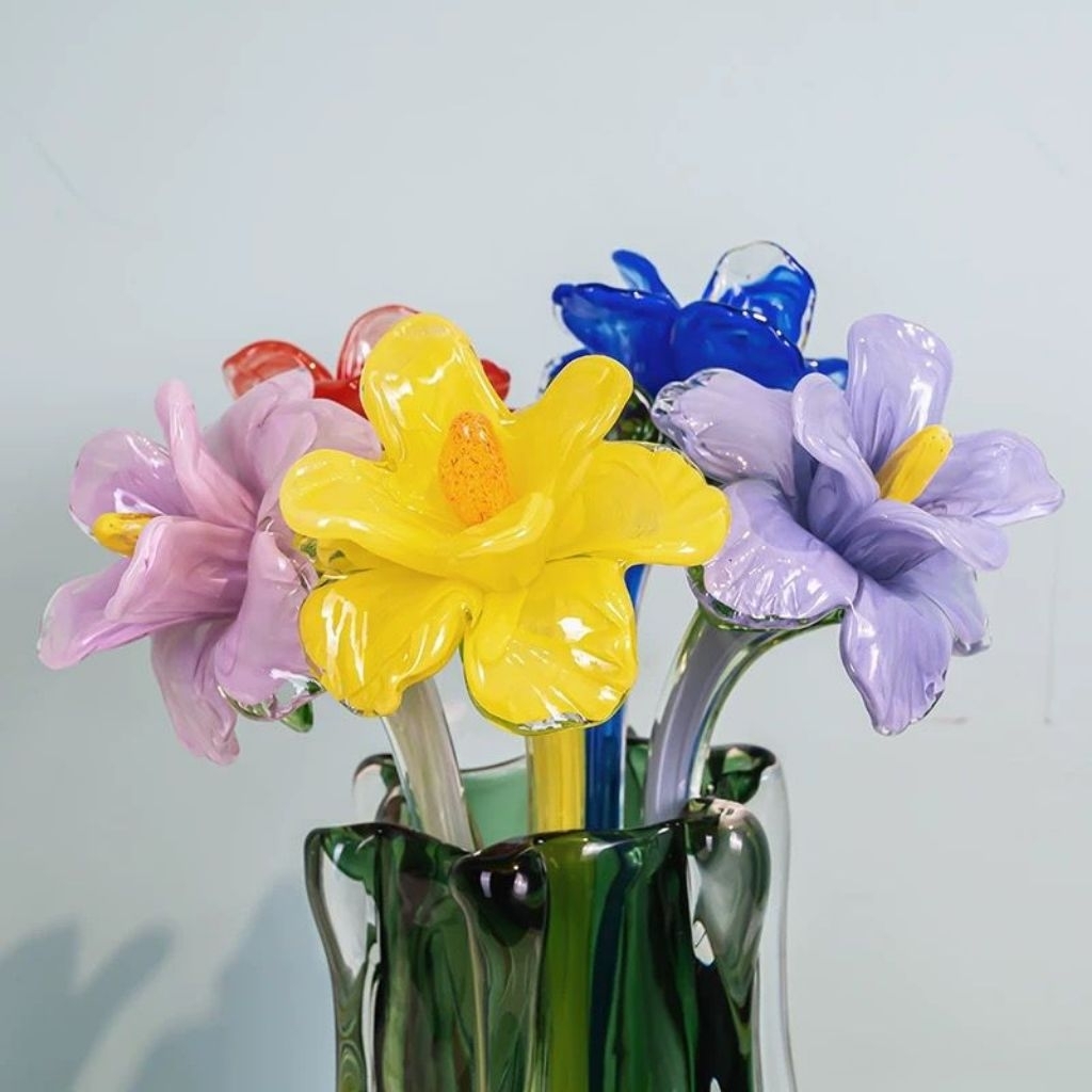 Bunga kaca kristal random