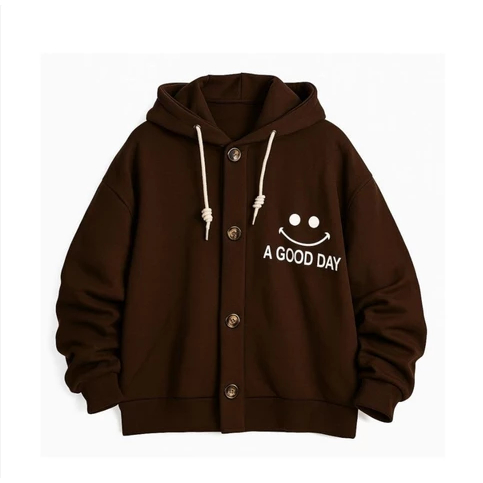 Jaket CARDIGAN HOODIE SMILE Big Size ( S - 6XL ) Jacket Cardi BASIC SIMPLE A GOOD DAY Korean Ulzzang