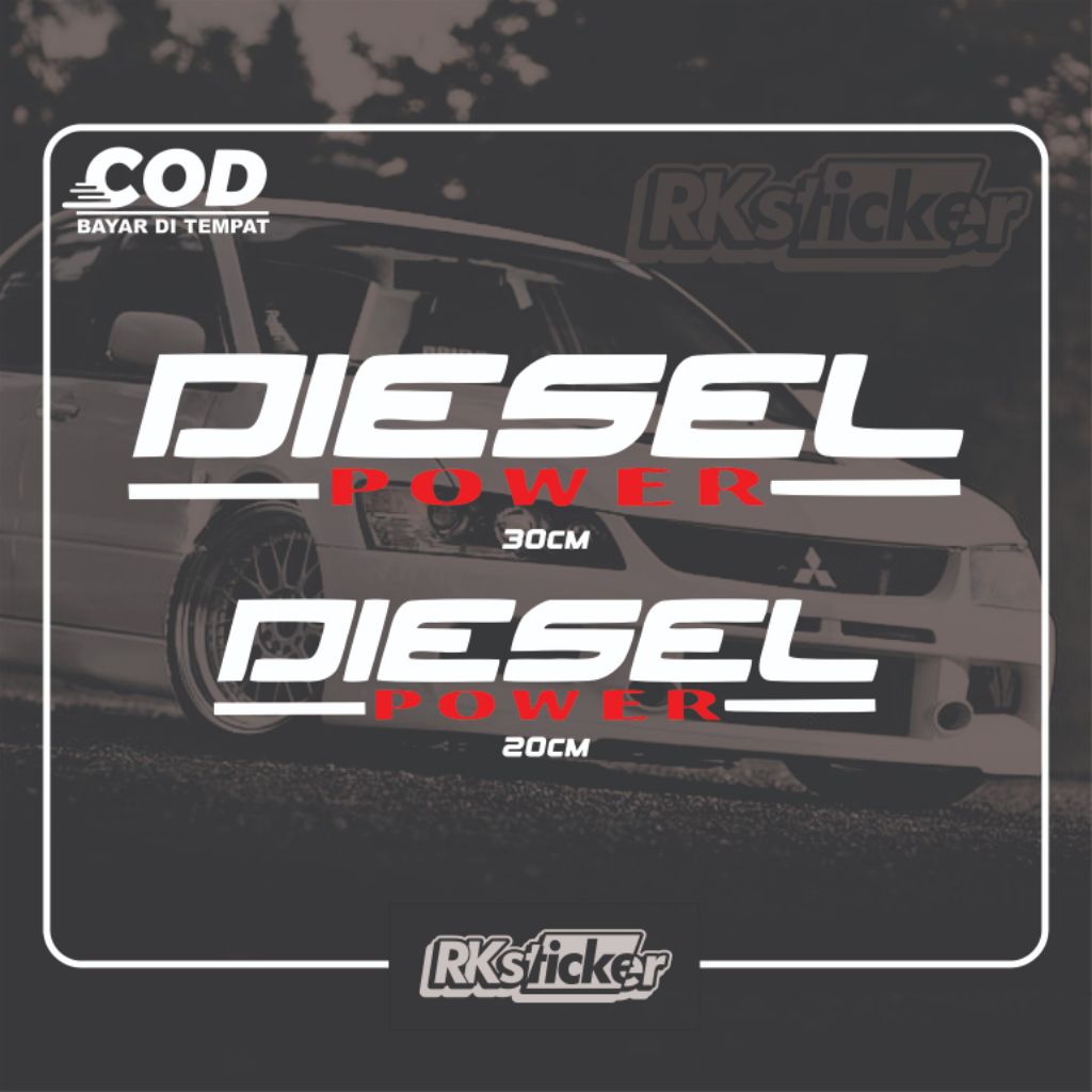 Stiker DIESEL POWER Stiker kaca belakang mobil keren