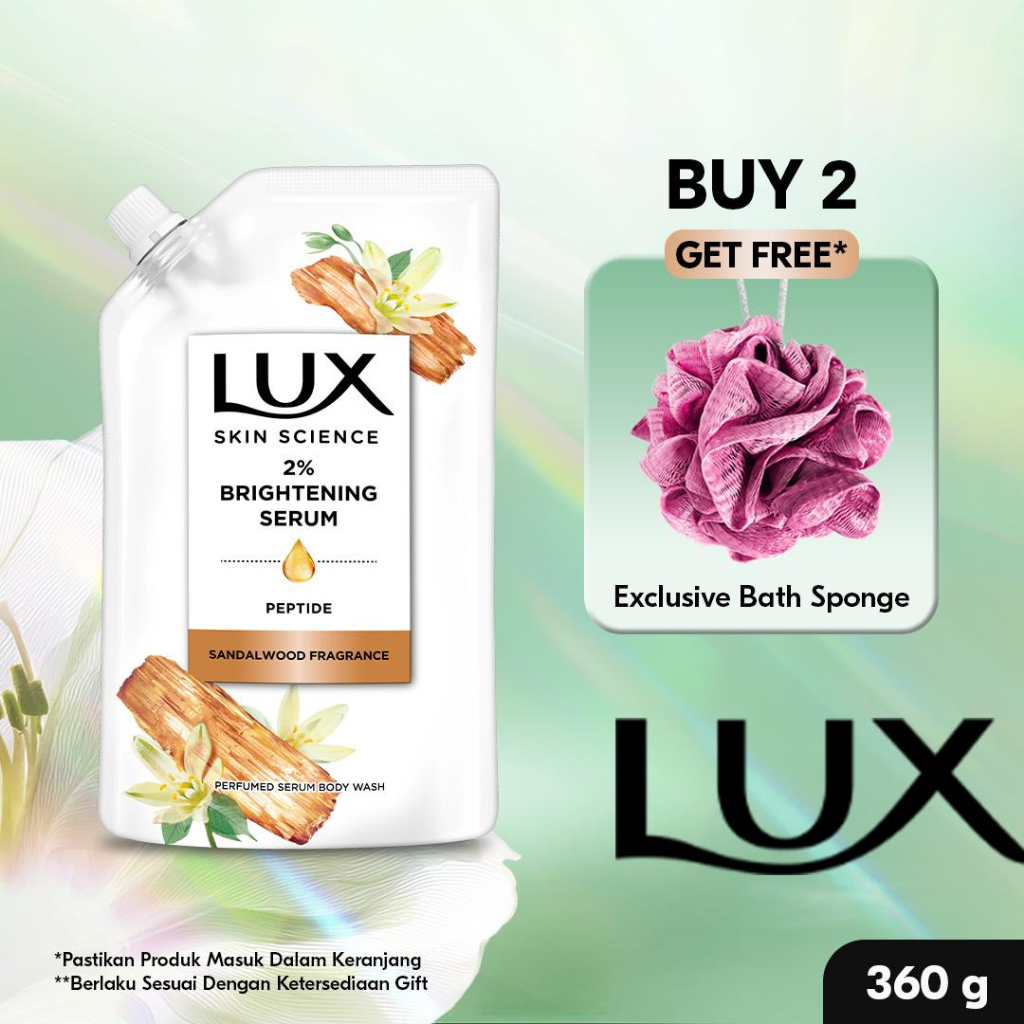 [NEW] LUX Skin Science Sandalwood Body Wash Pouch 360G