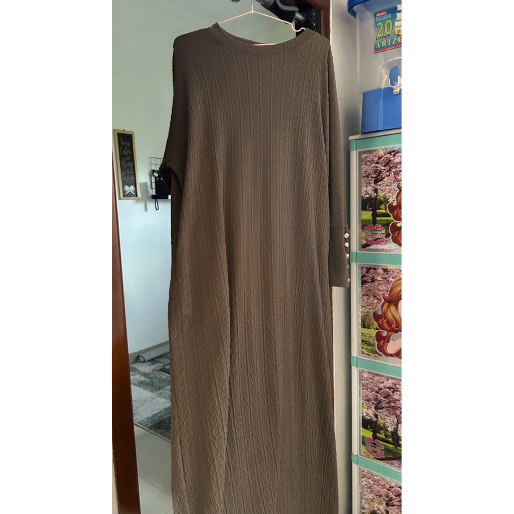 gamis wanita warna ijo army