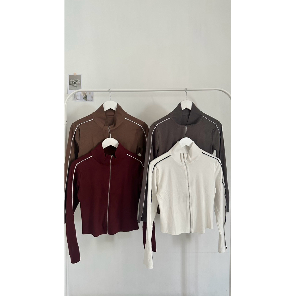 Lily Jacket Sportywear | Atasan jacket olahraga kaos premium import wanita