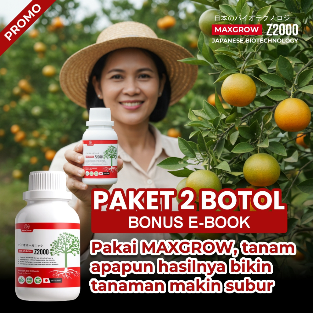 PAKET 2 BOTOL – MAXGROW Z2000 Booster Bioteknologi Jepang