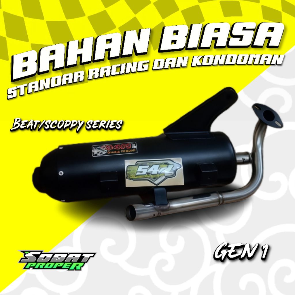 KNALPOT 54N RACING MUFFLER BEAT/SCOPPY ESF/FI DAN DULUXE SERIES