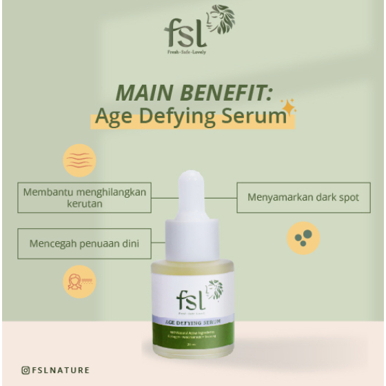 FSL Age Defying Serum | Serum Glutathione & Collagen untuk Wajah Glowing