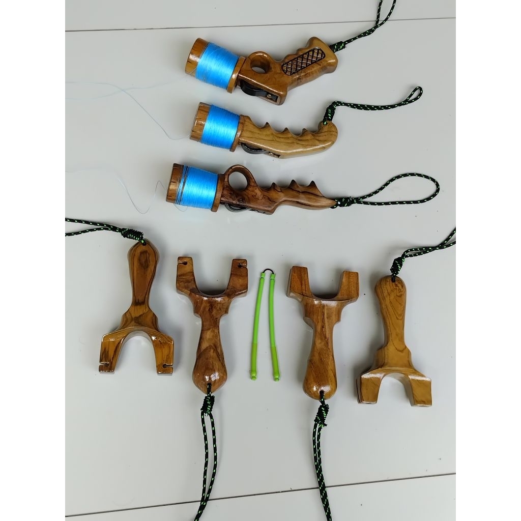 ketapel fullset OTT/ TTF kayu jati lubang karet miring