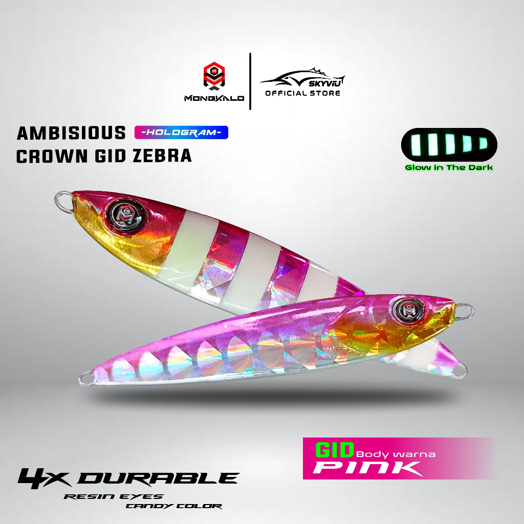 Mongkalo Ambisious Kipas GID-Zebra noMotif Candy 100 Pink