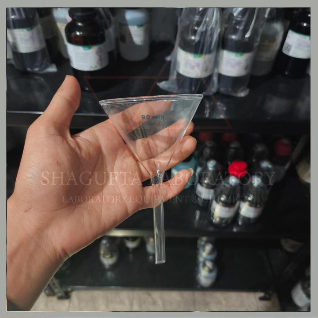 Corong Kaca Laboratorium / Glass Funnel – Corong Pemisah Cairan & Padatan Bahan Kimia
