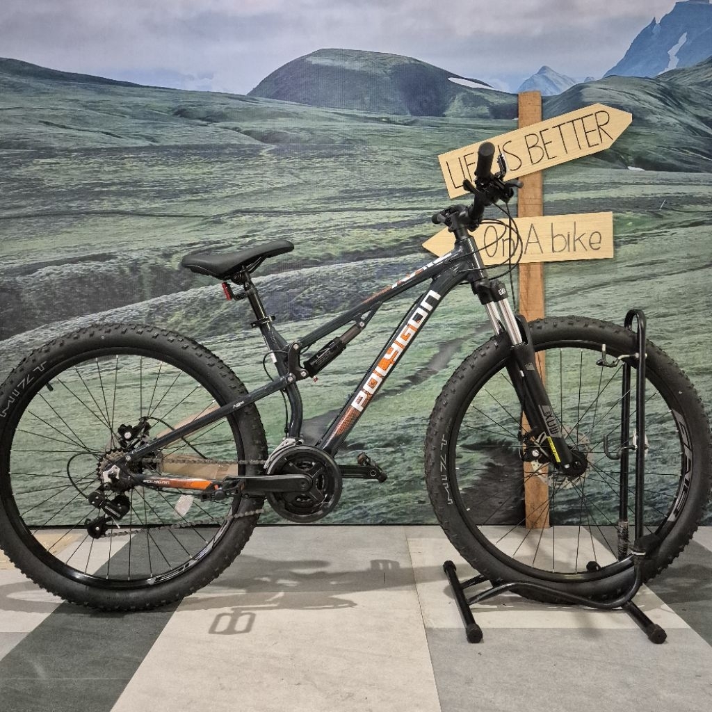 POLYGON RAYZ 2 27.5 GREY 3X7 2024/2025 GARANSI RESMI sepeda gunung fullsus