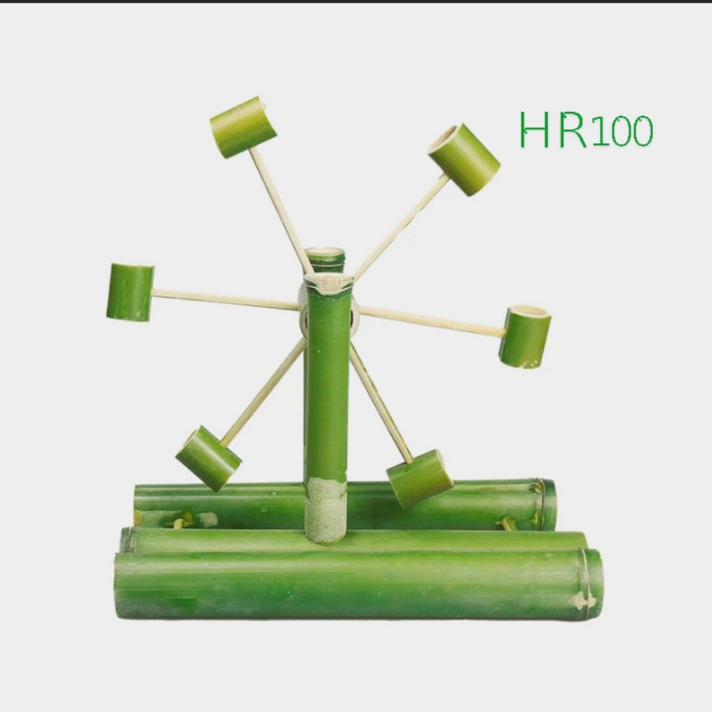 Kincir air bambu manual, dekorasi kolam kecil ,apiari