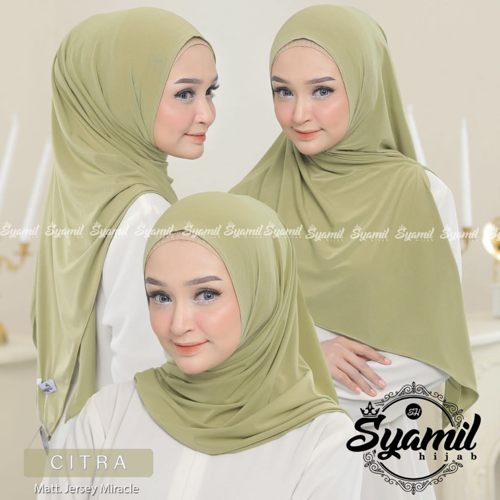 SYAMIL HIJAB, hijab instan CITRA,jersey MIRACLE