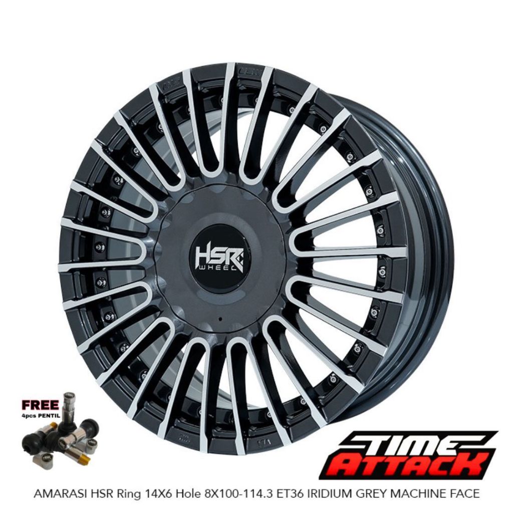 Velg Mobil Karimun R14 HSR WHEEL Tipe Amarasi Velg HSR Ring 14