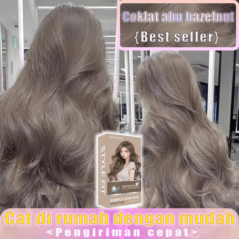 Sale Rp100.000+ - STYLE FIT Cat Rambut Coklat Hazelnut 210ml | Menutupi Uban, Tahan Lama, Tidak Meru