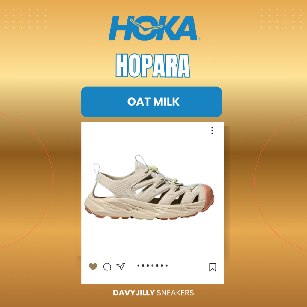 SEPATU SANDAL HOKA HOPARA OAT MILK SNEAKERS TRAIL