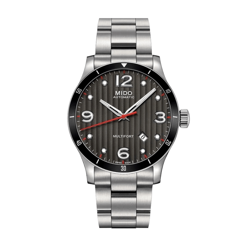 Jam Tangan Pria MIDO Multifort Automatic M0254071106100 Black Dial Stainless Steel Band