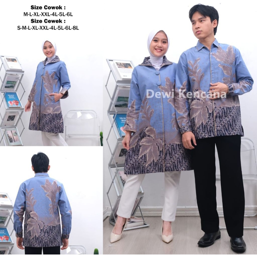 Baju Batik Tunik SMOK Premium | Batik Tunik Couple | Batik Tunik Modern | Batik Sarimbit | Batik Kat