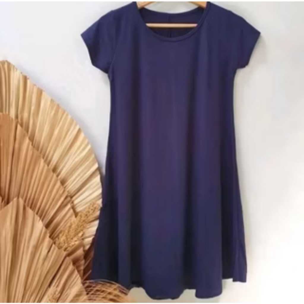 Dress Polos Rayon Spandex/ Dress Wanita/ Dress Wanita Baby Doll/ Dress Basic/ Baju Santai