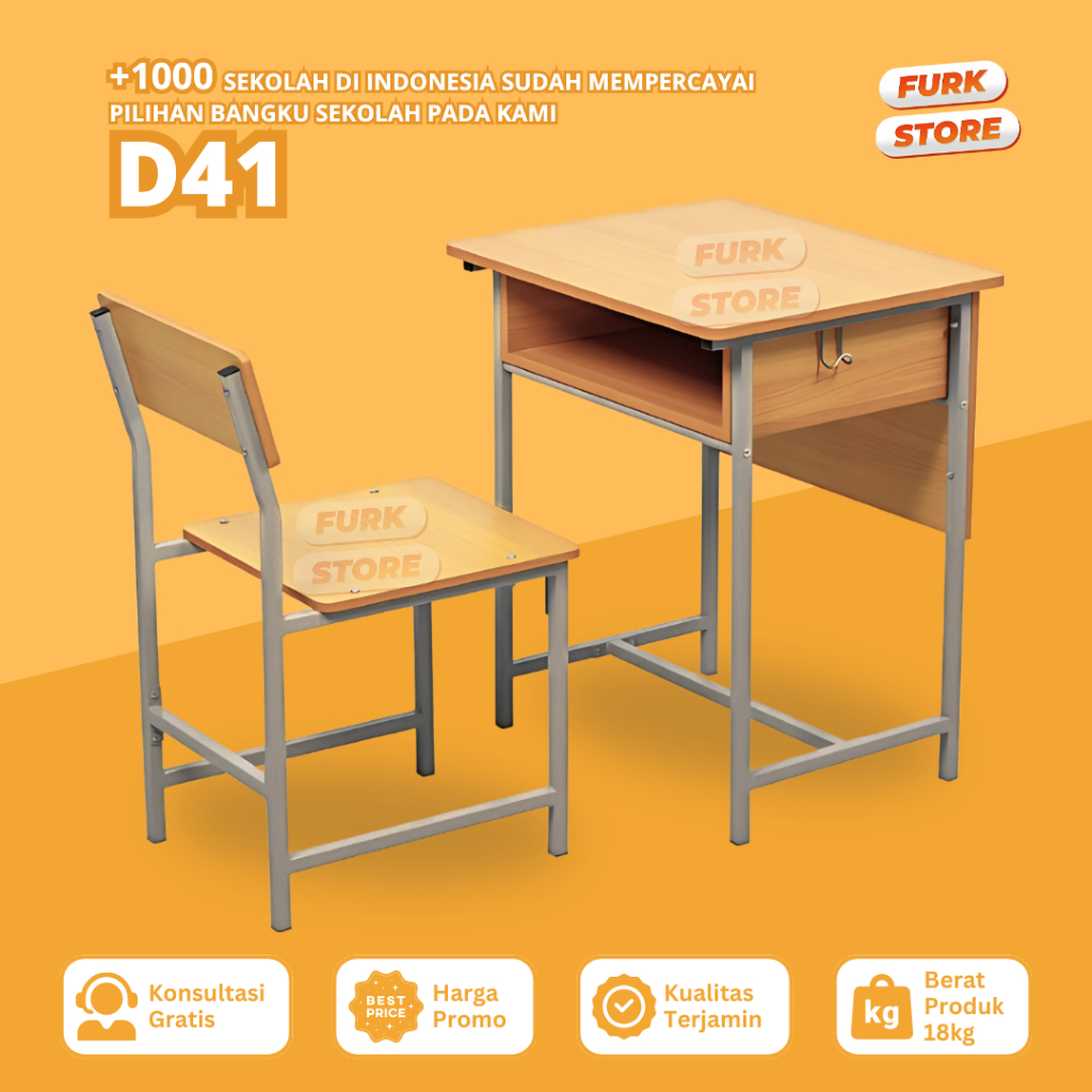 Meja Siswa Tipe D41 – meja kursi sekolah modern | meja siswa sekolah | kursi siswa | kursi meja sisw