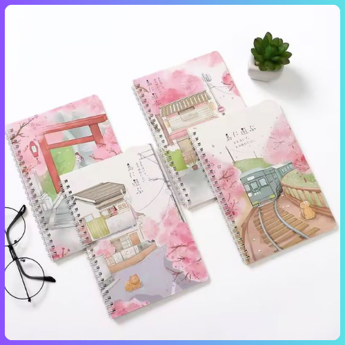 BOS Notebook Spiral A5-45 Biasa/Buku Spiral/Catatan/Ring Book/Diary