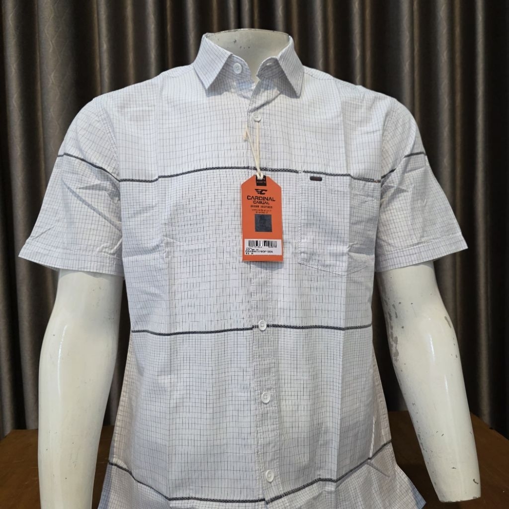 kemeja cardinal casual lengan pendek