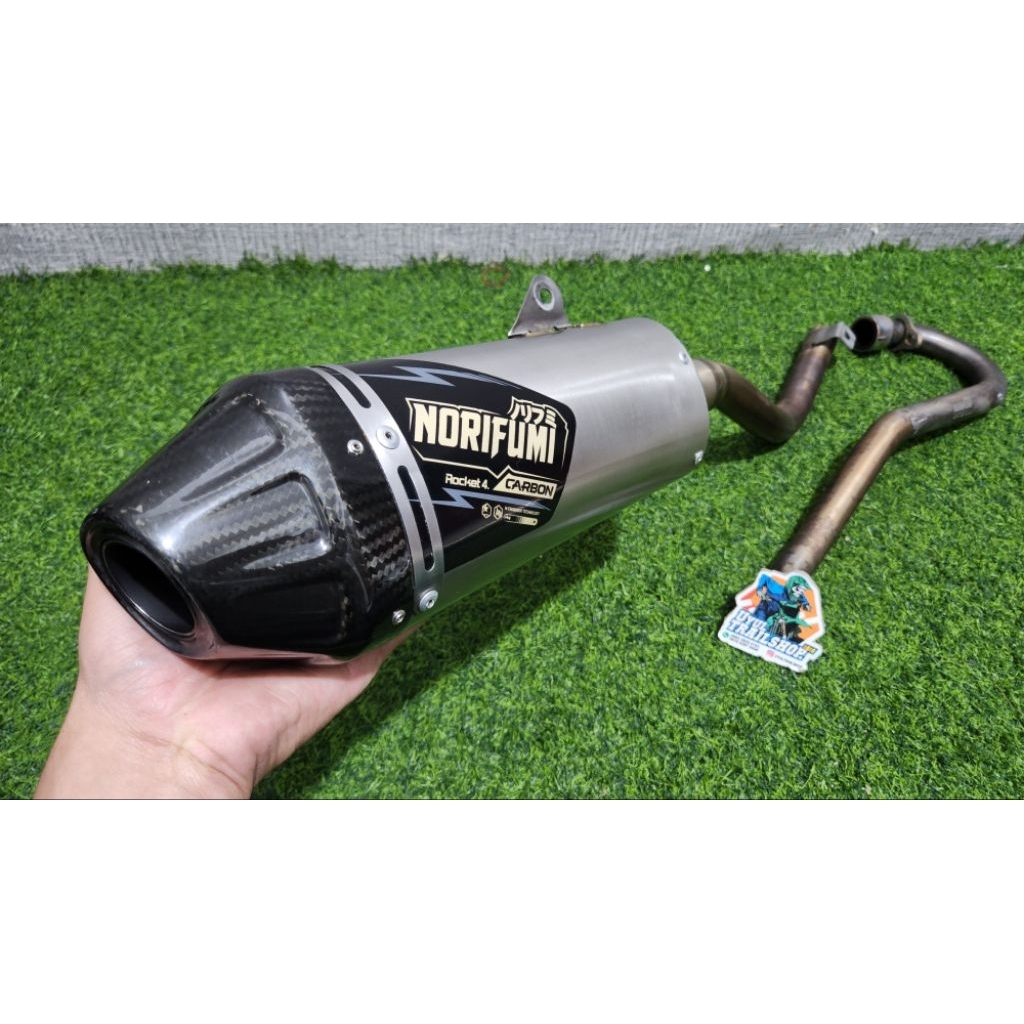 KNALPOT NORIFUMI ROCKET 4 CARBON CRF 150 ORIGINAL SECOND