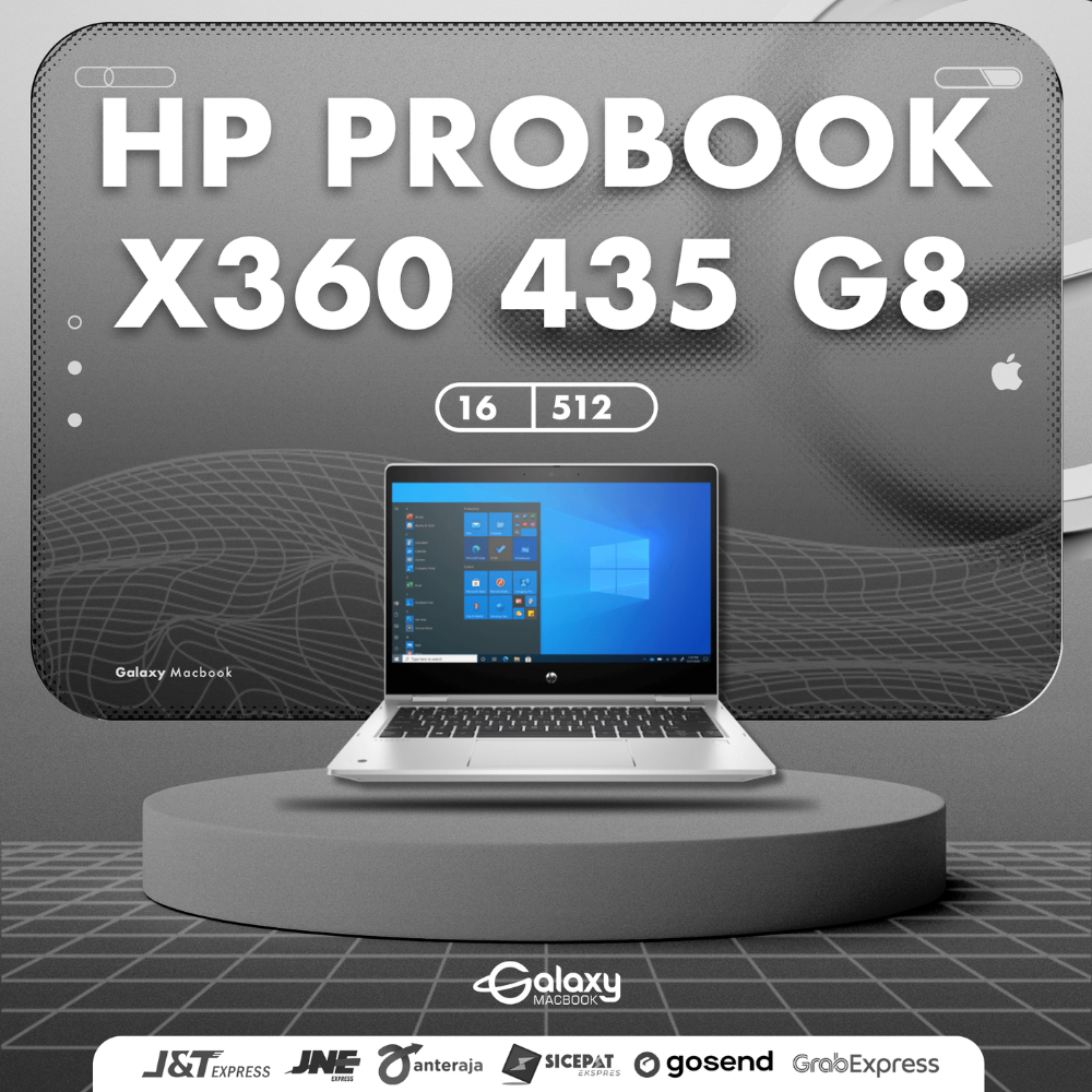 Laptop HP Probook X360 435 G8 AMD Ryzen 5 5600U Ram 16GB SSD 512GB Second Bergaransi