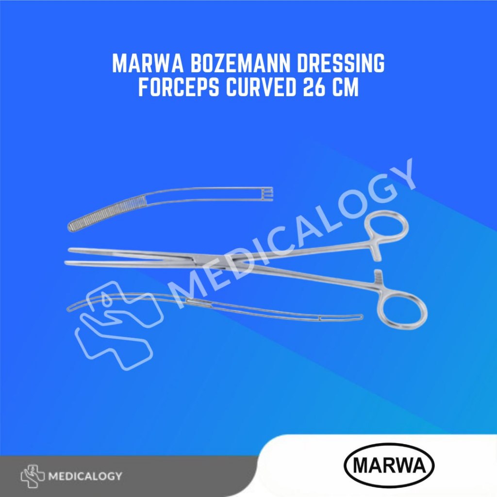 Marwa Bozemann Dressing Forceps Curved 26 cm