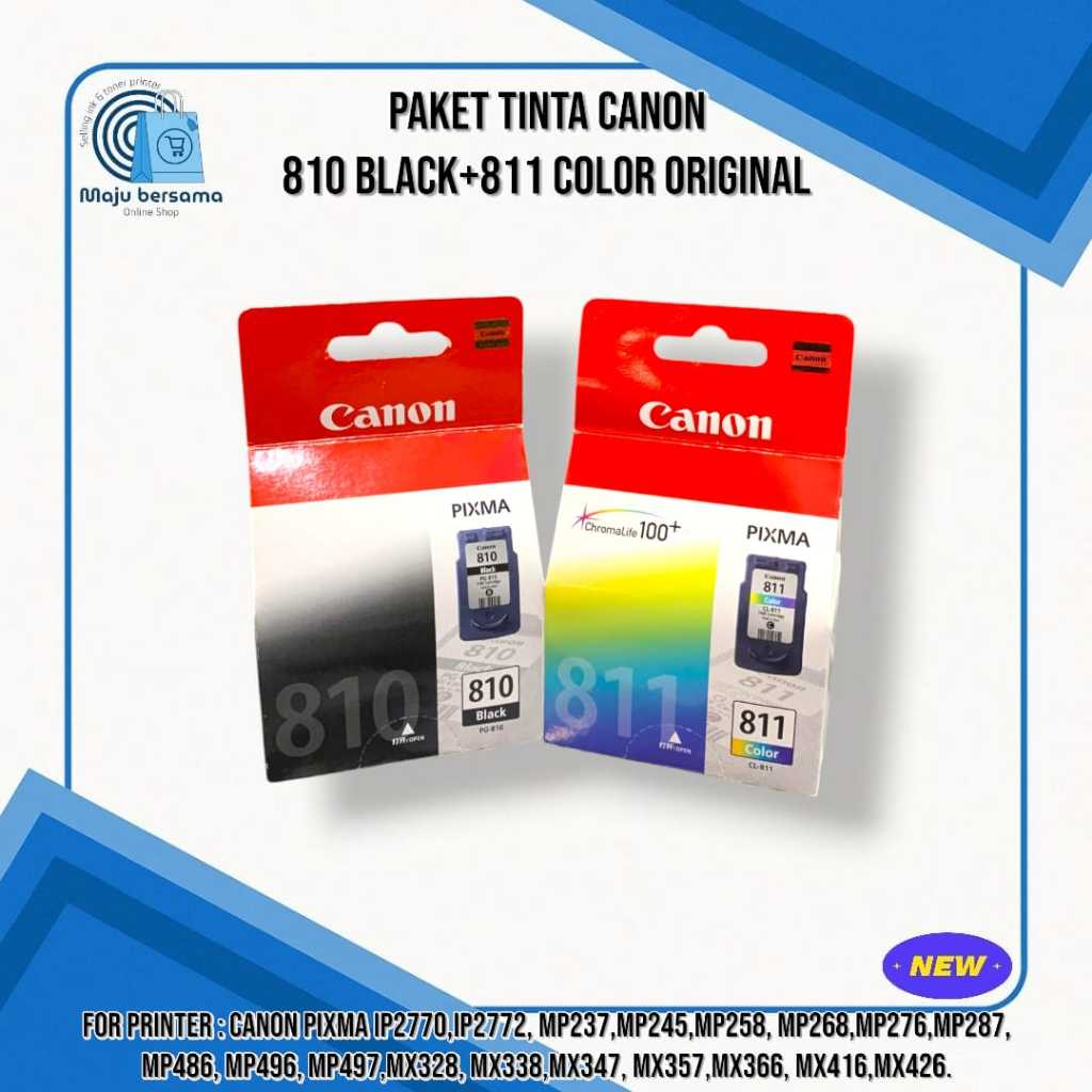 Tinta Canon 810 & 811 Black & Colour Original
