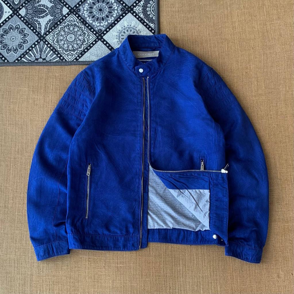 Jaket Motor Zara Man Suede size M (seperti baru) 100% original 071125M