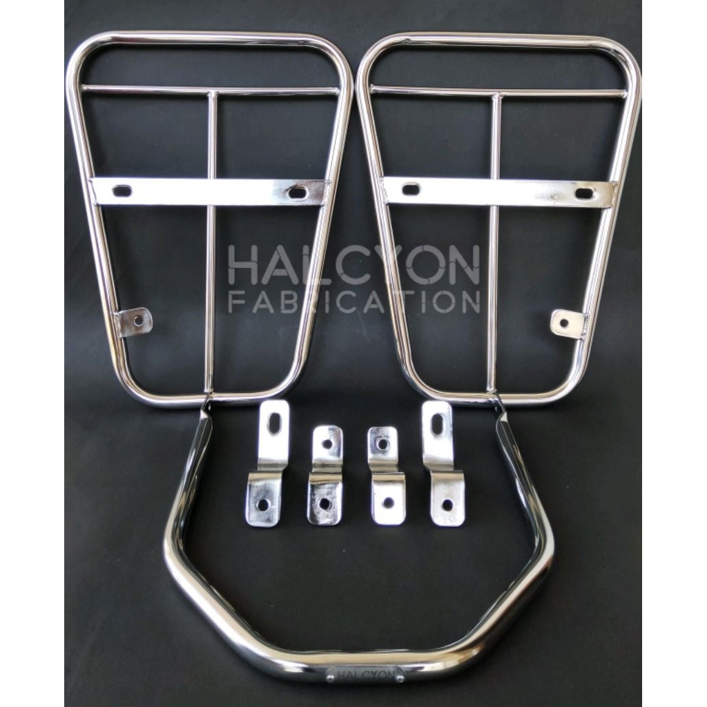 side rack honda win 100, rak samping honda win stainless, rak pannier, behel, begel win stenlis