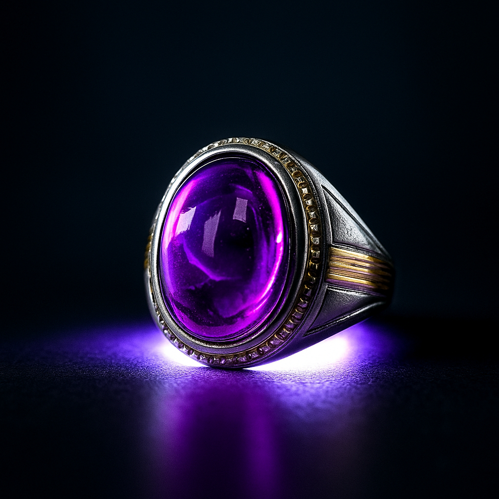 Cincin Kecubung Wulung Tembus Ungu Kalimantan