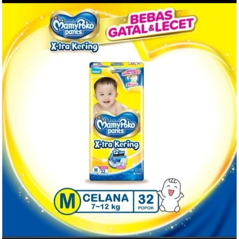 MAMY POKO PANTS EXTRA KERING S38, M32, L28, XL26 & XXL24 || Mamypoko Pants S22, M20, L20, XL20 & XXL