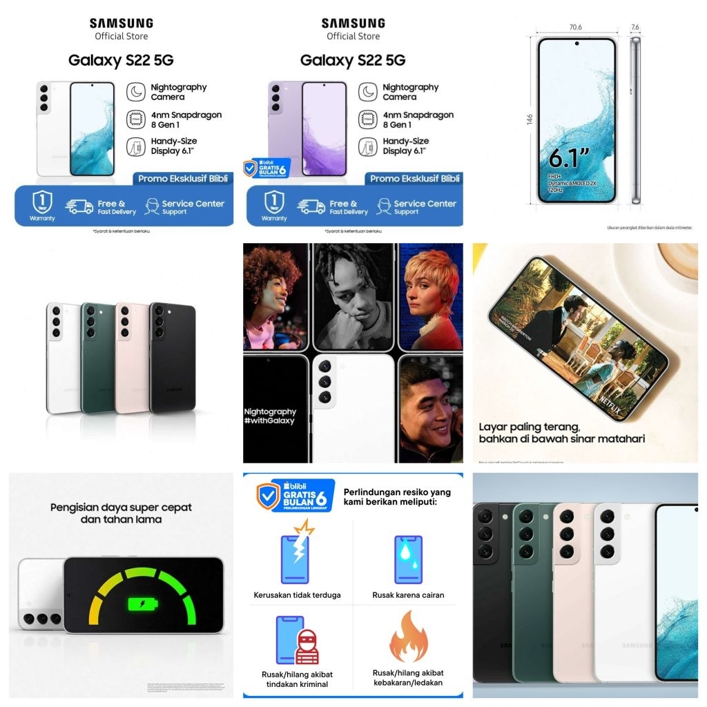 Samsung Galaxy S22 5G Smartphone 8GB 256GB