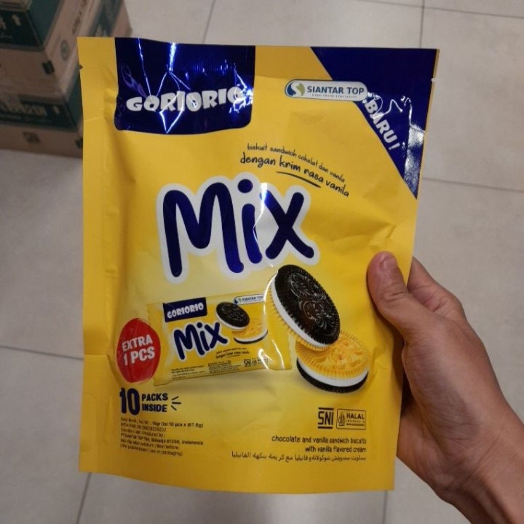 Goriorio biskuit sandwich Mix Vanila ( isi 10 ) 76gr