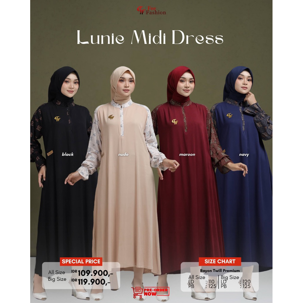 Fee Fashion - Dress / Midi Dress / Gamis / Lunie Midi Dress Fee Fashio