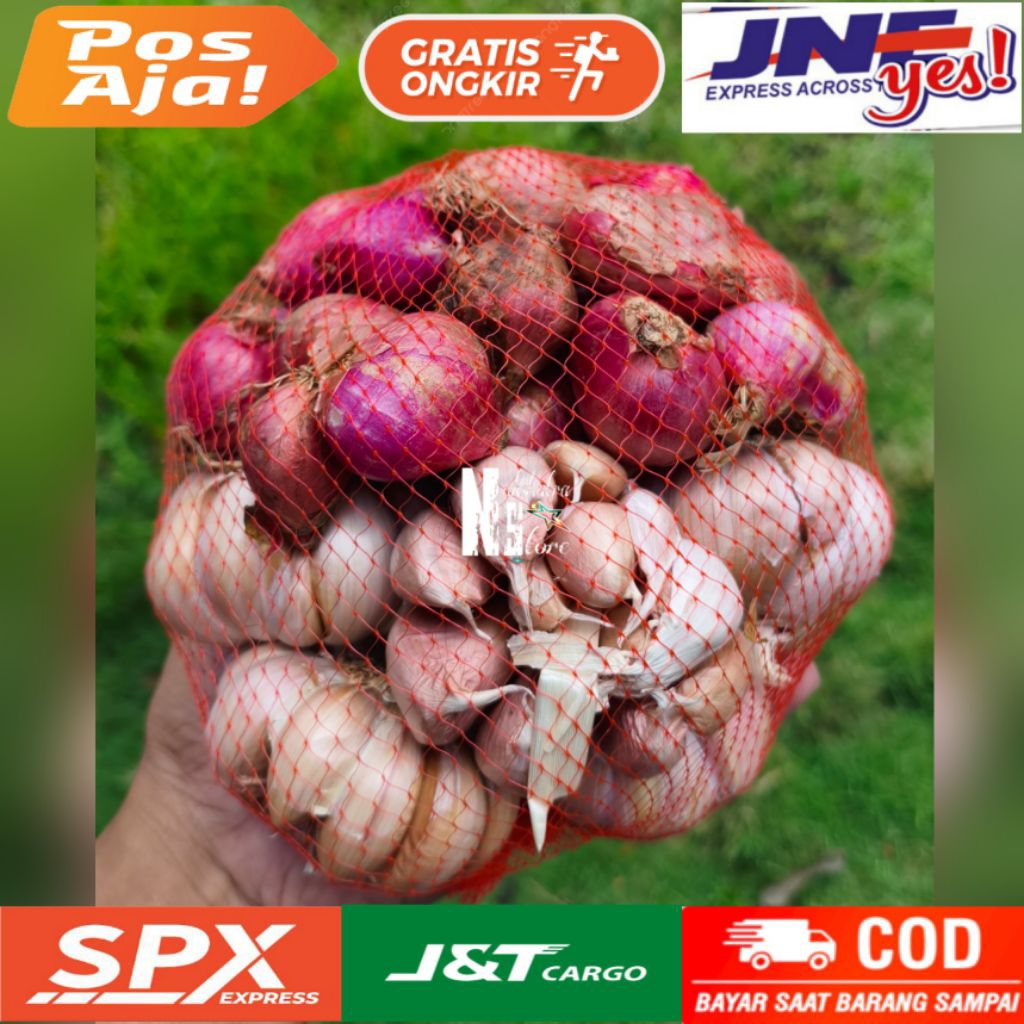 Bawang merah mix bawang putih berkualitas termurah 1kg